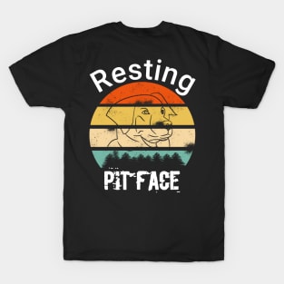 Vintage resting pit face dog shirt T-Shirt